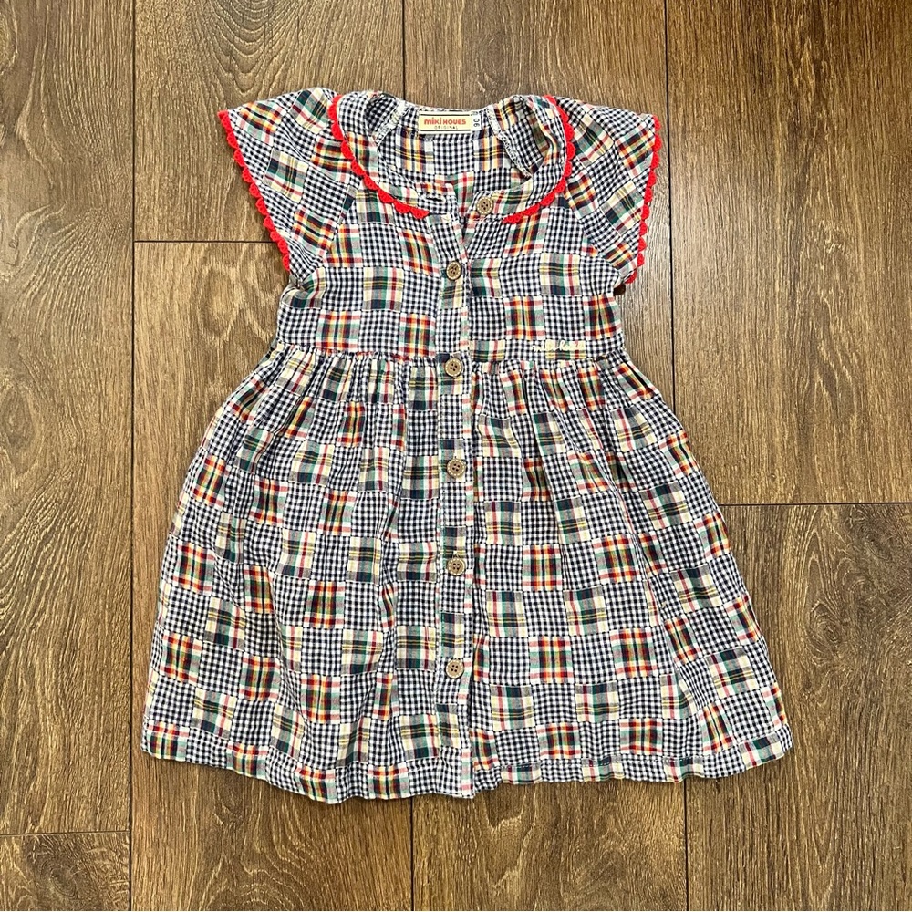 Mikihouse Plaid Dress size 90cm